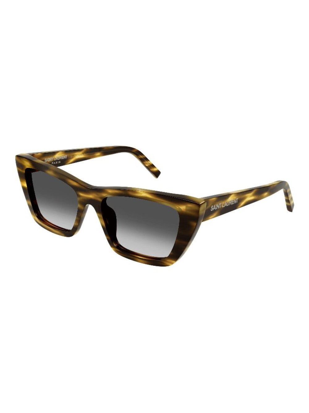 New Saint Laurent Women's Sunglasses Havana Square Grey Lens Acetate Frame SL 55